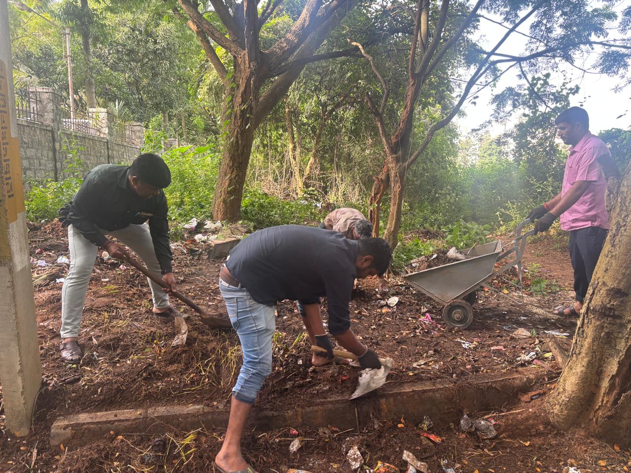 Outside compound wall